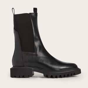 Hallie Leather Lug Sole Boots